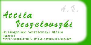 attila veszelovszki business card